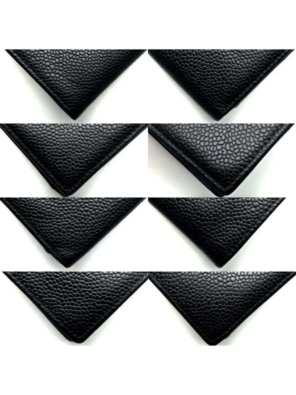 Chanel Wallet Coco Stitch Caviar Bifold Compact